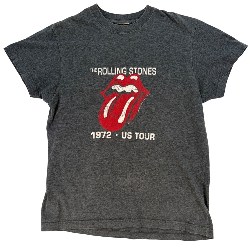 Y2K Rolling Stones 1972 US Tour Graphic‎ Tee Distressed Rock Band Shirt